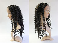Glatte Jungfrau-tiefes gelocktes Haar/100 Menschenhaar-Spitze-Front-Perücken mit dem Baby-Haar