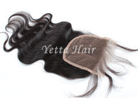 Freie Trennung/mittleres Trennspitzenoberteil-Schließung Remy-Haar, Körper-Wellen-brasilianisches Jungfrau-Haar