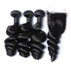 Wirkliche malaysische Haar-Erweiterungs-natürliches Schwarzes Remy 8A für Frauen-gelocktes Haar