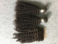 Gesunde natürliche Jungfrau-peruanisches Haar des Schwarz-100 weich und glatt mit Schließung
