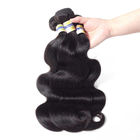 Rollt Jungfrau-brasilianisches gewelltes langes Haar 100% drei Teil 4 x Schließung 4 zusammen