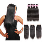 100% malaysisches gerades Haar rollt für schwarze Frauen/Doppelt-einschlaghaar-Erweiterungen zusammen