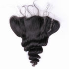Die 18 Zoll-lose Wellen-rollt malaysische Haar-Erweiterungen/Jungfrau-Haar mit Spitze-Stirnseite zusammen