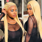 Blondes Doppelt-malaysische Menschenhaar-einschlagwelle der Farbe613# für weiße Frauen