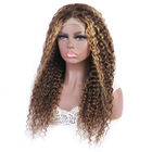 Unverarbeitete tiefe Wellen-Spitze Front Wig Glueless Human Hair
