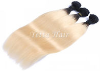 Weich glatte bunte Ombre-Haar-Erweiterungen, 12 - 30 Zoll gerade Remy-Haar-Webart