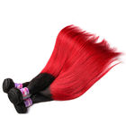 Schwarzes zu rotem Ombre-Klipp in den Haar-Erweiterungen für langes Haar ohne Verwicklung