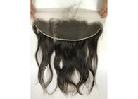 Nicht synthetische 100% brasilianische Jungfrau-Haar-Erweiterungen 18 Zoll seidig gerade mit Spitze-Stirnseite