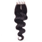 Keine verschüttende peruanische Spitze-Schließungs-Haar-Erweiterungs-Körper-Welle des Jungfrau-Haar-4 x 4 für Ladys