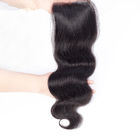 Keine verschüttende peruanische Spitze-Schließungs-Haar-Erweiterungs-Körper-Welle des Jungfrau-Haar-4 x 4 für Ladys