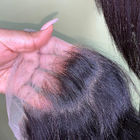 Peruanische transparente Spitze 13 x des Haar-HD oberste frontale Schließung 6 vor gezupft mit dem Baby-Haar